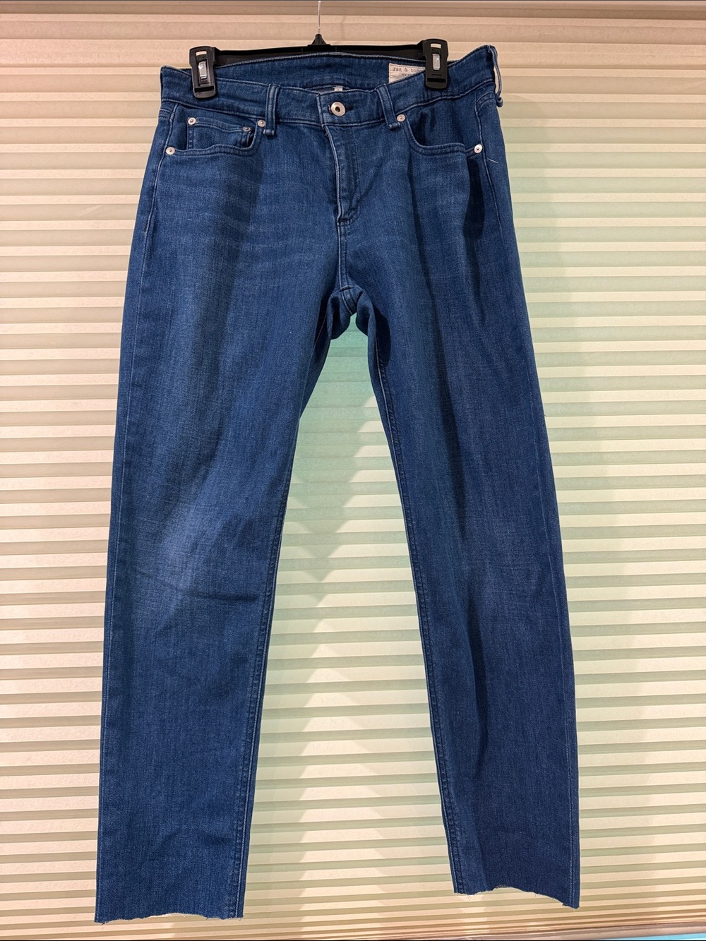 rag & bone Women's Dark Blue Cropped Ankle Jeans